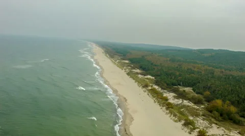 Coastline flight 스톡 동영상 52385424