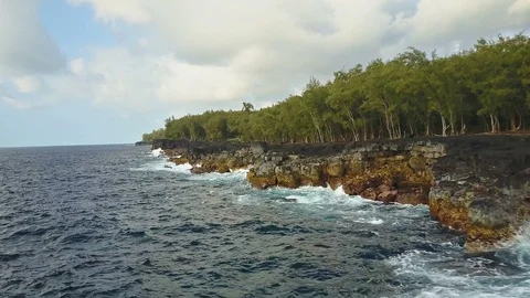 Coastline of Hawaii Stock Footage 89789506