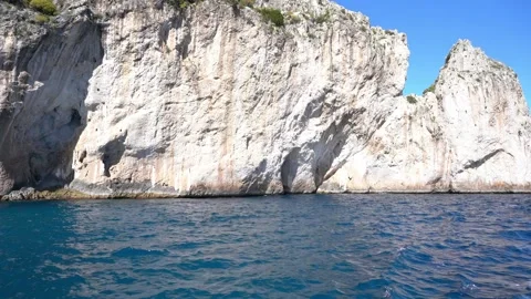 The coastline of the island of Capri Stock Footage 274086129