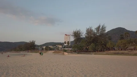 The coastline of Karon Beach in Phuket Stock Footage 127016061