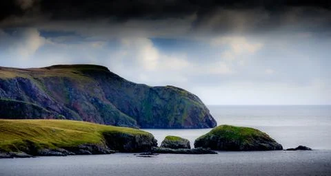 The coastline at Lower Bayble, Point,  near Stornoway, Isle of Lewis, Outer H Stock Photos