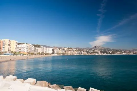 Coastline at malaga Foto stock