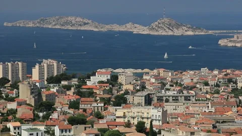 The coastline in Marseille. Stock Footage 136835095
