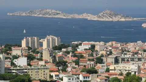 The coastline in Marseille. Video stock 136845670