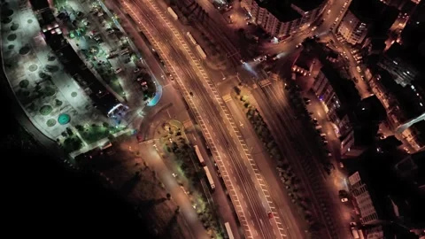 Coastline at Night Stock Footage 281592954