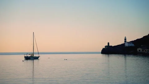 Coastline the port de Soller Stock Footage 248296236