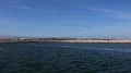 Coastline riverside pan with old buildings skyline of Lagos city Portugal 4k or 4k+ Resolution