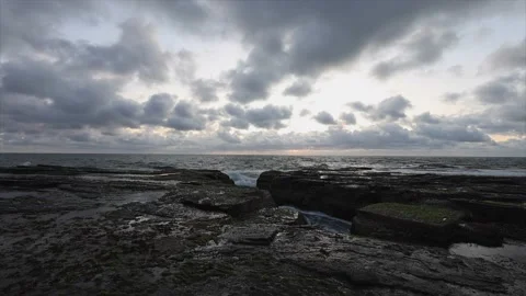 Coastline rock platform Stock Footage 223014856