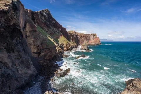 Coastline at Sao Lourenco; Madeira Stock Photos