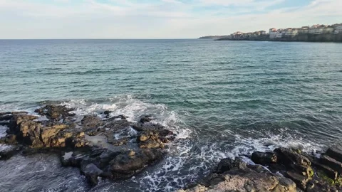 The coastline of Sozopol, Bulgaria Stock Footage 328706123