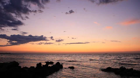 Coastline at sunset Video stock 31738856