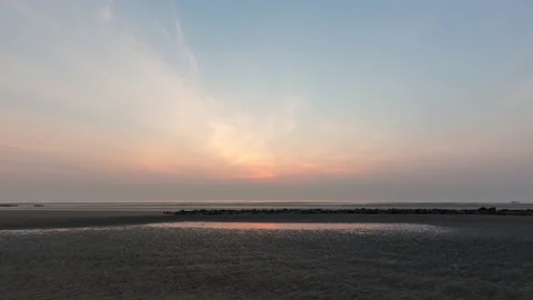 Coastline in the sunset Stock Footage 134862721