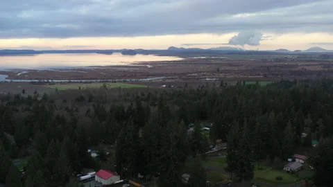 Coastline Sunset Pan 4k 30fps Stock Footage 144736985