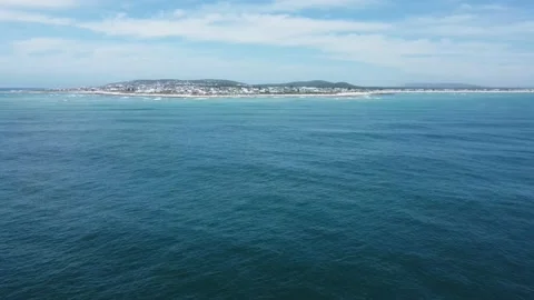 Coastline view from across the ocean. 動画素材 172961755