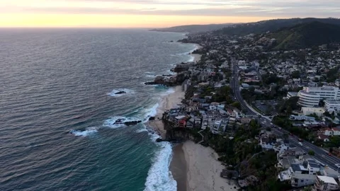 Coastline Views At Sunset 4 Stock-Footage 340579142