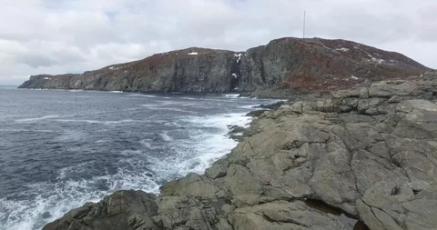 COASTLINE WAVE CRASHING DOWN Stock Footage 90759035