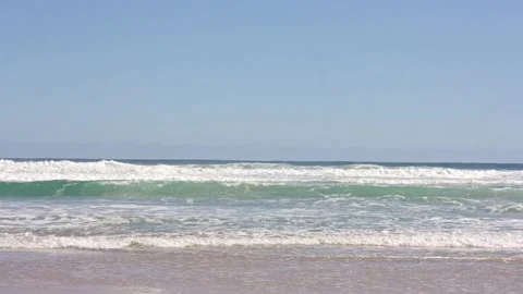 Coastline waves, steady shot Stock Footage 212460796