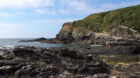 Coastlines and Coves in Cornwall Stock Footage 94320898