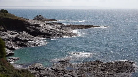Coastlines and Coves in Cornwall Stock Footage 94329538