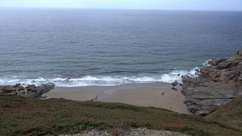 Coastlines and Coves in Cornwall Stock Footage 94332323