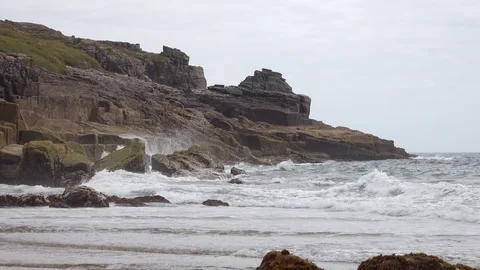 Coastlines and Coves in Cornwall Stock Footage 94334068