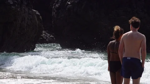 Coastlines and Coves in Cornwall Stock Footage 94345078