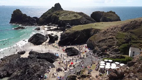 Coastlines and Coves in Cornwall Stock Footage 94347112