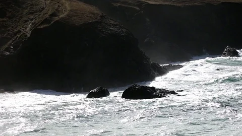 Coastlines and Coves in Cornwall Stock Footage 94404282