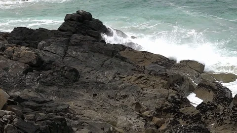 Coastlines and Coves in Cornwall Stock Footage 94404963