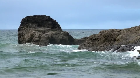 Coastlines and Coves in Cornwall Stock Footage 94405215