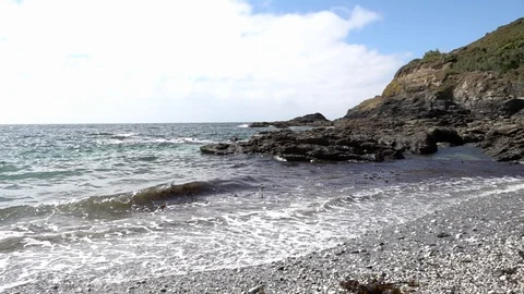 Coastlines and Coves in Cornwall Stock Footage 94405525