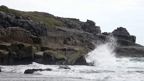 Coastlines and Coves in Cornwall Stock Footage 94405652