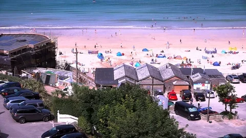 Coastlines and Coves in Cornwall Stock Footage 94407840