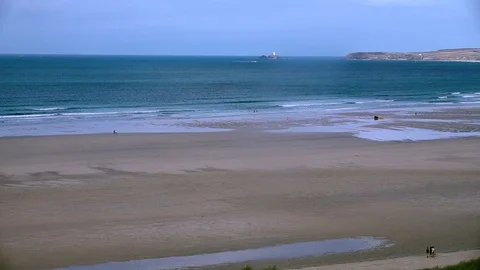 Coastlines and Coves in Cornwall Stock Footage 94407946