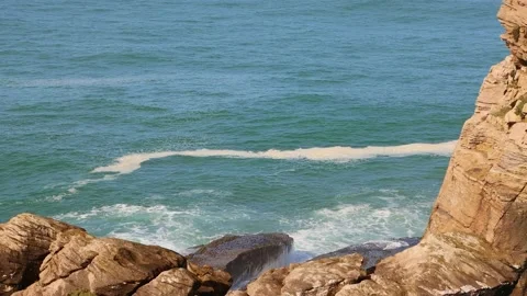 Coasts, cliffs, sea and waves Stock Footage 237782149