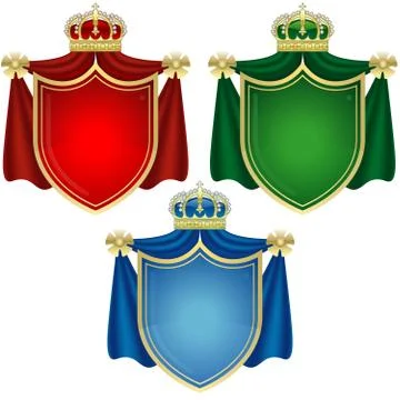 Coat of Arms Banners Stock Illustration