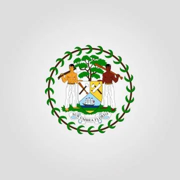 Coat of arms of Belize Illustrazione stock