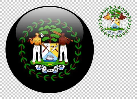 Coat of arms of Belize vector illustration on a transparent background Illustrazione stock