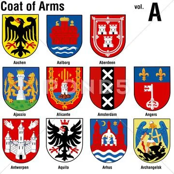 Coat Of Arms Collection Stock Illustration