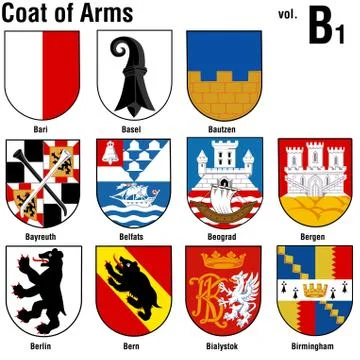 Coat Of Arms Collection Stock Illustration