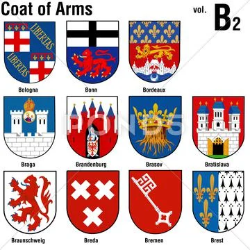Coat Of Arms Collection Stock Illustration