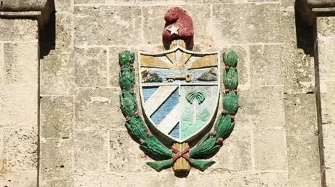 Coat of arms of Cuba Stock Footage 45521495