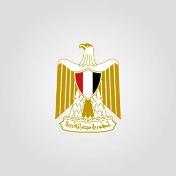 Coat of Arms of Egypt Stock Illustration