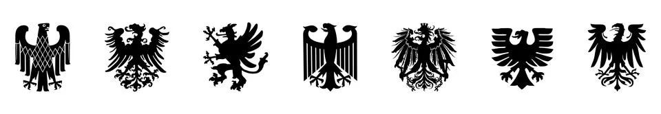 Coat of Arms of Germany eagle vector silhouette illustration Stock Illustration