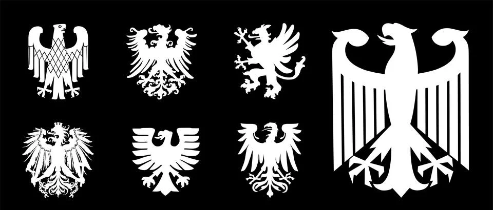 Coat of Arms of Germany eagle vector silhouette illustration Stock Illustration