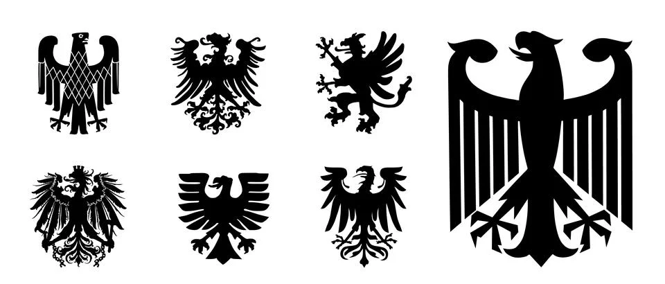 Coat of Arms of Germany eagle vector silhouette illustration Stock Illustration