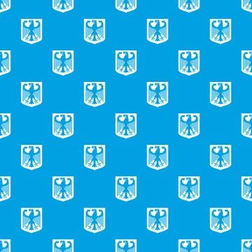 Coat of Arms of Germany pattern seamless blue Stock Illustration