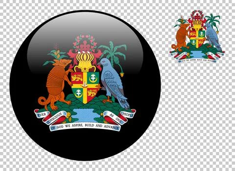 Coat of arms of Grenada vector illustration on a transparent background Illustrazione stock
