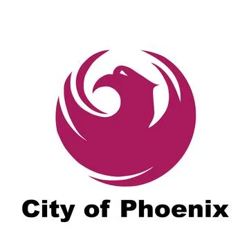 Coat of arms of Phoenix city vector illustration isolated on white Illustrazione stock