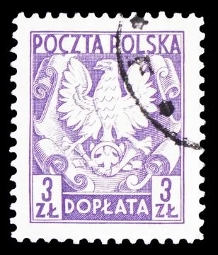 Coat of Arms on a Shield, Eagle (different colours) serie, circa 1980 Stock Photos